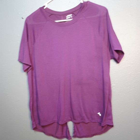 JoyLab Tops - Joy Lab Womens Purple Crop Short Sleeve Tie Back Athletic Shirt Size Medium